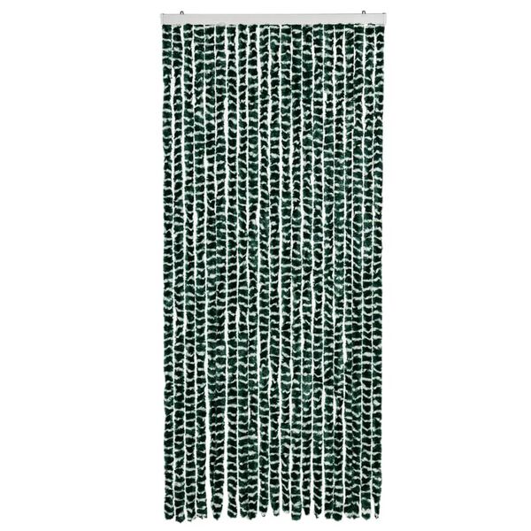 vidaXL Fly Curtain Green and White 35.4x78.7" Chenille