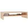 vidaXL Monitor Stand Natural Wood Solid Pine Wood