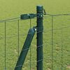 vidaXL Fence with Post Green 3.94 x 32.81 ft Steel