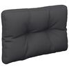 vidaXL Pallet Cushion Black 100% Polyester 19.7x15.7x4.7 in UV-resistant