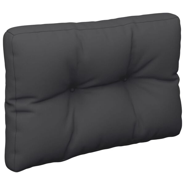 vidaXL Pallet Cushion Black 100% Polyester 19.7x15.7x4.7 in UV-resistant