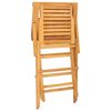 vidaXL Folding Garden Chair Set of 4 Natural Teak Solid Teak Wood