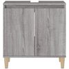 vidaXL Sink Cabinet Grey Sonoma Engineered wood, Solid eucalyptus wood