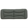 vidaXL Headboard Cushion Dark grey Fabric (100% polyester), PP fiber 55 in