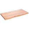 vidaXL Bathroom Countertop Light Brown 31.5"x15.7"x(0.8"-1.6") Treated Solid Wood
