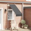 vidaXL Retractable Awning Anthracite Steel 39.4 in wide, 47.2 in out