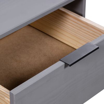 vidaXL Book Cabinet New York Gray Solid Pine Wood
