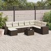 vidaXL Garden Sofa Set Brown PE rattan Large Modular Garden Sofa Set