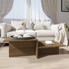 vidaXL Coffee Table Brown Oak Engineered Wood Medium Decorative Inlays