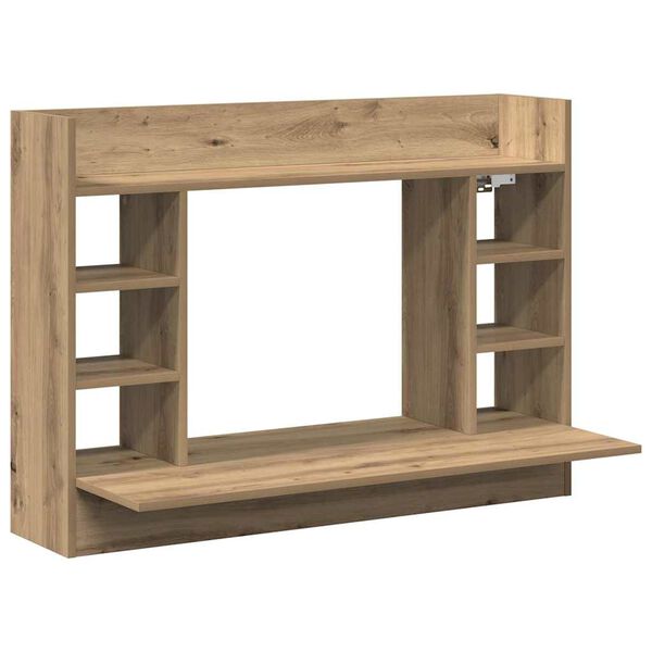 vidaXL Wall-Mounted Desk artisan oak 105 x 48 x 75 cm Engineered wood