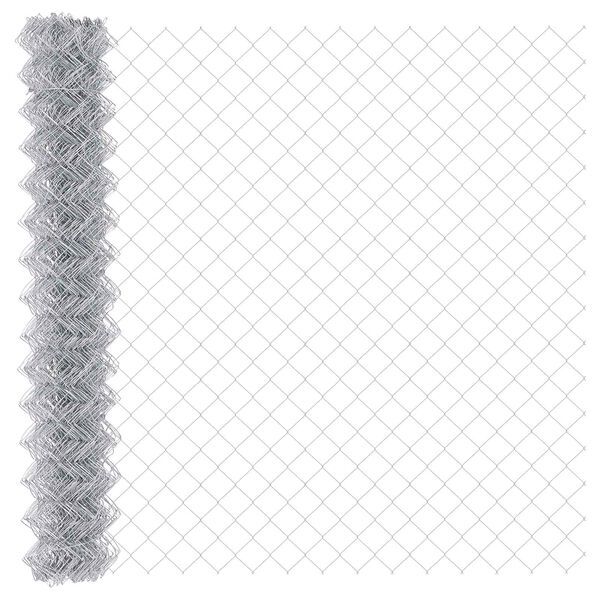 vidaXL Chain Link Fence Silver 10 x 1.6 m Galvanized steel