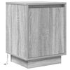 vidaXL Bedside Cabinet Grey Sonoma Engineered wood Bedside Cabinet