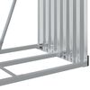 vidaXL Log Holder Silver 31.5"x17.7"x47.2" Galvanized Steel