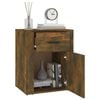 vidaXL Bedside Cabinet Smoked oak Engineered wood