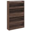 vidaXL Shoe Cabinet Brown Oak 31.5"x8.3"x49.4" Engineered Wood