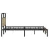 vidaXL Bed Frame Sonoma Oak Engineered Wood, Steel Double Bed Frame