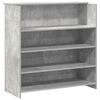 vidaXL Reception Desk Concrete Grey Engineered wood 70.9 x 19.7 x 40.7 in