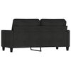 vidaXL 2-seater Sofa Black Fabric (100% polyester), metal, textilene
