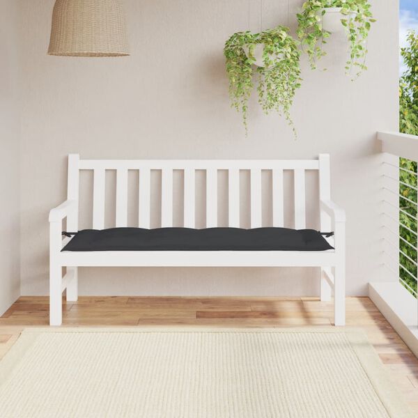 vidaXL Garden Bench Cushion Black Oxford fabric, Polyester