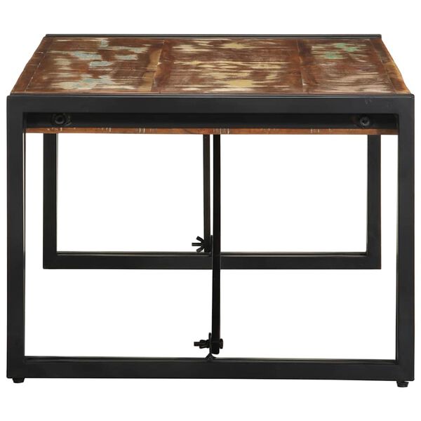 vidaXL Coffee Table Multicolor Solid reclaimed wood and powder-coated iron