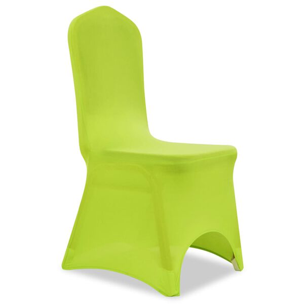 vidaXL Chair Cover Set of 4 Apple green Polyester 90%, Spandex 10%