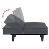 vidaXL Sofa Bed Dark Grey Velvet (100% polyester), Plywood Standard