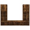 vidaXL 5 Piece TV Wall Units with LED Smoked Oak Engineered Wood