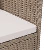 vidaXL Garden Chair Set of 2 Beige Poly rattan, powder-coated steel