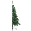 vidaXL Artificial Half Christmas Tree Green PVC, Steel 59.1 in height