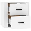 vidaXL Wall-mounted Nightstand White Engineered wood Medium