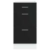 vidaXL Bottom Cabinet Black Engineered wood Medium Kitchen Cabinet