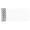 vidaXL Fence with Post Silver 1.97 x 32.81 ft Steel