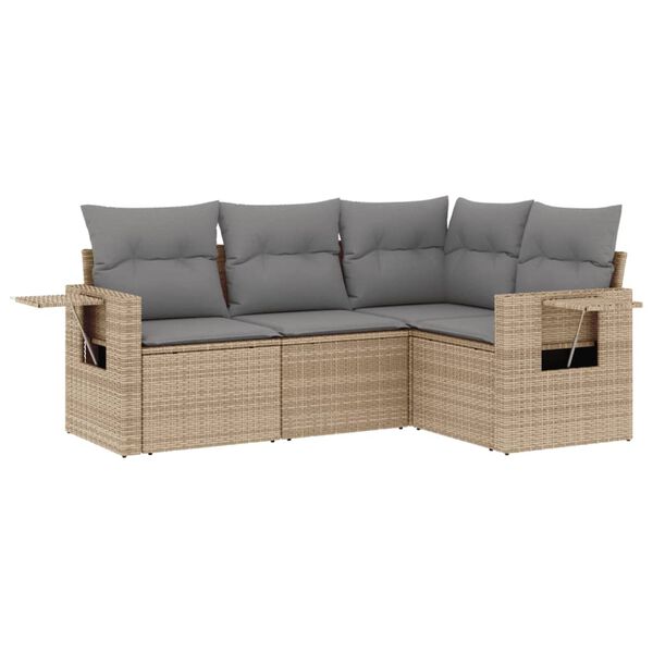 vidaXL Garden Sofa Set Beige