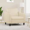 vidaXL Sofa Chair Cream Fabric (100% polyester), metal, textilene Single
