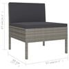 vidaXL Garden Furniture Set Grey