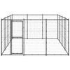 vidaXL Dog Kennel Black Powder-coated steel Large Durable Dog Kennel