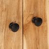 vidaXL Sideboard Natural wood and black Solid acacia wood and metal