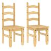 vidaXL Dining Chair Honey Solid pine wood Standard Dining Chair