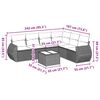 vidaXL Garden Sofa Set Black