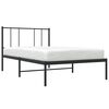 vidaXL Bed Frame Black Powder-coated steel Twin Bed Frame Rectangular