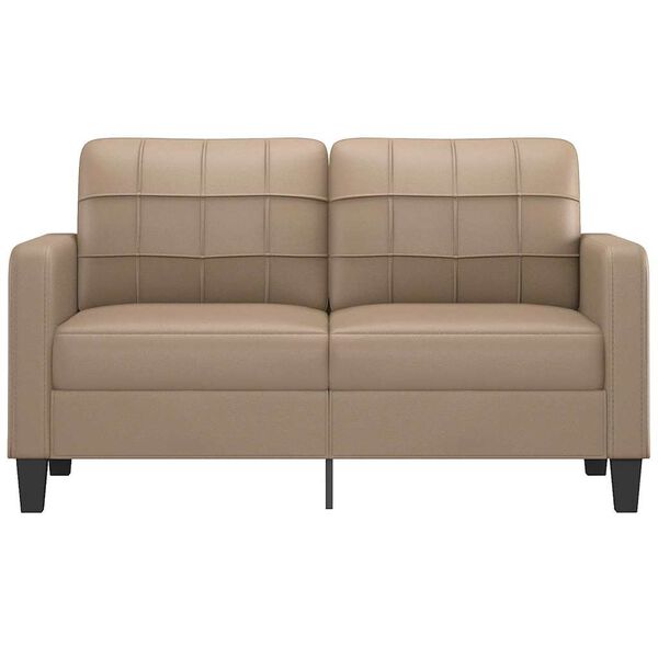 vidaXL 2-seater Sofa Cappuccino Faux leather 2-seater Stylish Design