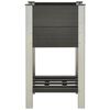 vidaXL Raised Bed Grey Wood-plastic composite, Steel, Aluminum