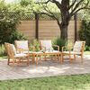 vidaXL Garden Sofa Set 5 pcs Natural Solid Teak Wood