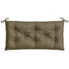 vidaXL Garden Bench Cushion Melange Taupe Polyester 39.4 x 19.7 x 2.8 in