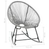 vidaXL Rocking Chair Grey Polyethylene rattan, powder-coated steel