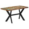 vidaXL Dining Table Various shades of wood, Steel
