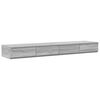 vidaXL Bed Drawers Grey Sonoma 55.12 x 14.37 x 6.50 in Engineered Wood
