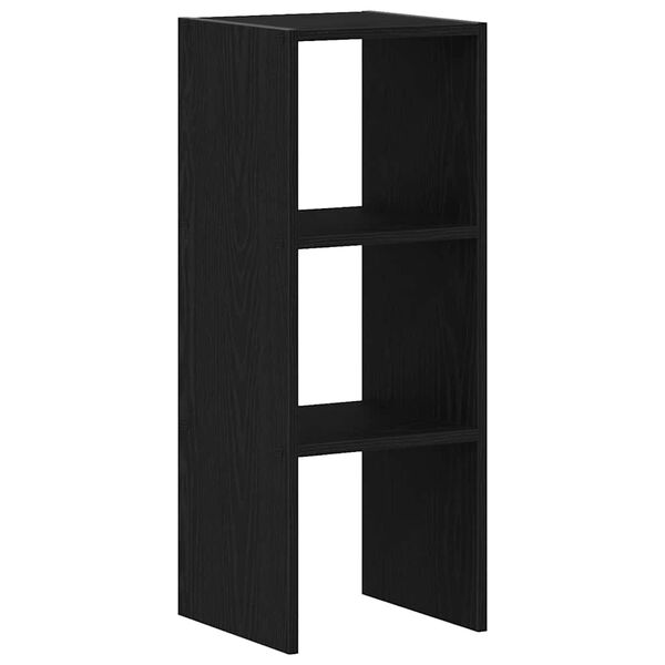 vidaXL Bookcase Black oak Engineered wood Medium Bookcase Rectangular