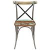 vidaXL Dining Chair Set of 4 Multicolor Reclaimed wood with steel frame
