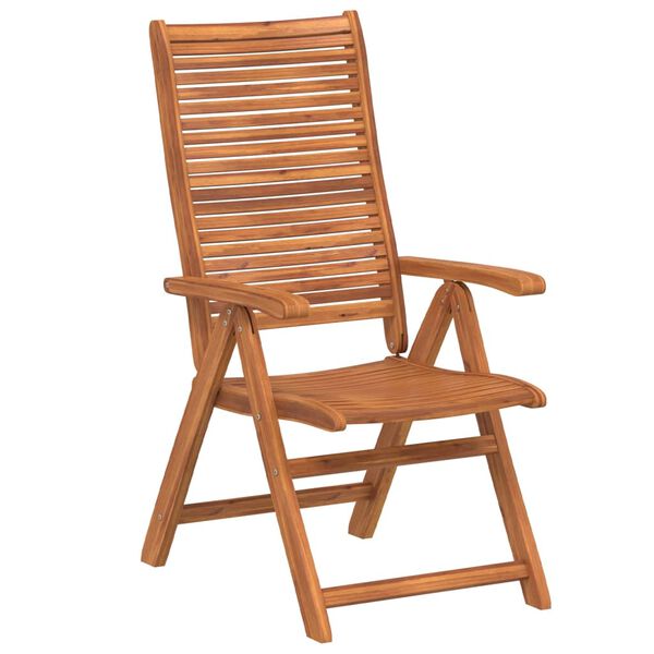 vidaXL Garden Chair Set of 4 Natural wood Solid Acacia wood